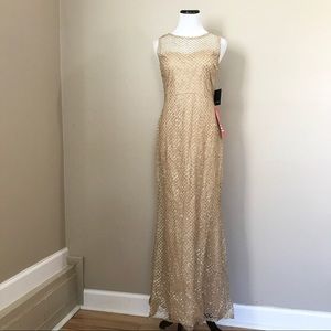 Gold Formal Long Dress! NWT